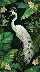 Tropical heron bird outdoors.