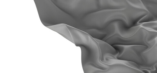 Aufkleber - A close-up of a white fabric with a smooth, silky texture. The fabric is draped and folded, creating an abstract pattern and a sense of movement.