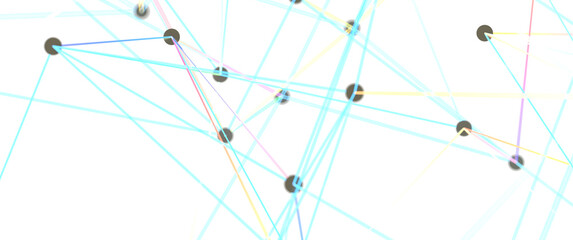 Poster - Abstract Geometric Pattern with Intersecting Lines and Dots