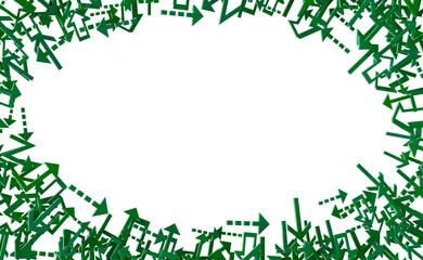 Poster - Green Arrows Frame Background