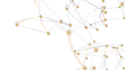 Poster - Abstract Network Connection with Gold Spheres