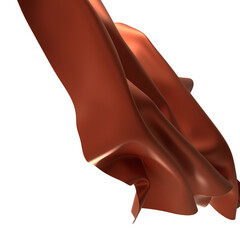 Poster - Abstract Brown Fabric Flowing in Air