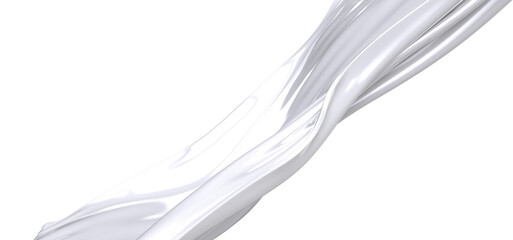 Poster - Close-up of a white fabric with soft folds and creases. The abstract texture creates a smooth and elegant background.