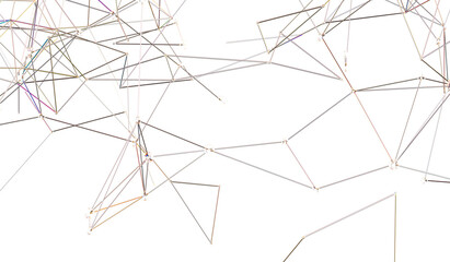 Poster - Stock photo of abstract network connection with lines and dots. Ideal for technology, connection, and communication concepts.