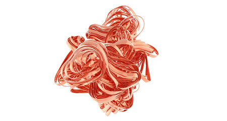 Poster - High-resolution image of abstract rose gold metal swirls, perfect for design projects and backgrounds.