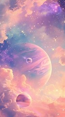 Canvas Print - Galaxy planet astronomy universe.