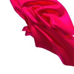Poster - The luxurious flow of rich red satin