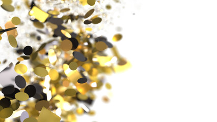 Fototapete - Abstract Gold Confetti Burst