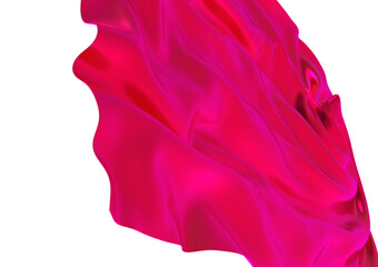 Leinwandbilder - A vibrant splash of pink silk The perfect backdrop for your next design