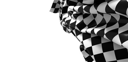Poster -  Checkered flag, race flag background