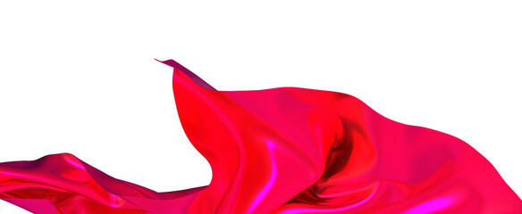 Leinwandbilder - Soft luxurious red fabric flowing gracefully