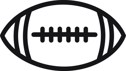 Poster - Simplistic black and white illustration of an american football ball icon. Vector illustration