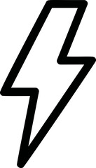Aufkleber - Black lightning bolt symbol, minimalist vector design. Vector illustration