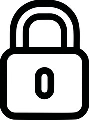 Poster - Black and white illustration of a padlock symbol for security concept. Vector illustration