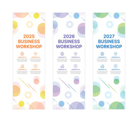 Wall Mural - modern business banner templates with abstract geometric patterns. perfect for workshops, events, co