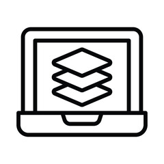 Overlay Vector outline icon. Eps 10 file