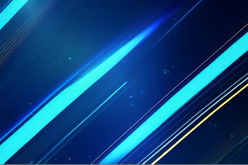Wall Mural - abstract blue background with diagonal light streaks and subtle particles