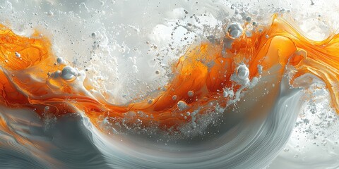 Leinwandbilder - An abstract artwork showcasing digital fluid art with a focus on the precision and versatility of digital tools, creating intricate and fluid patterns that blend harmonio