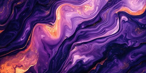 Leinwandbilder - Detailed close-up of fluid marbled patterns featuring rich colors and flowing lines, perfect for elegant abstract designs.