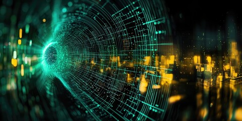 Leinwandbilder - Business presentation on fintech innovations, featuring detailed charts and insights, designed to engage professionally.