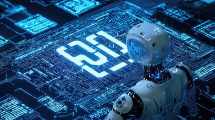 Aufkleber - A focused image depicts a computer display with ethical guidelines for AI, emphasizing transparency and accountability in use.