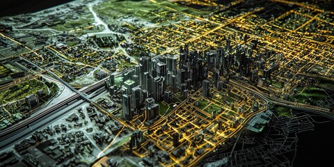 Aufkleber - A modern urban design interface with interactive city planning tools, real-time infrastructure data, and advanced technology integration.