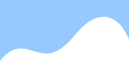 Wall Mural - Clean Minimalist Abstract Wavy Design with Light Blue and White Colors for Modern Background or Header Graphics