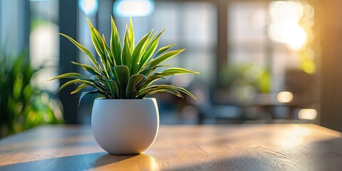 Fototapete - Modern office interior with sleek furniture, open spaces, and natural light, creating a stylish and professional atmosphere.
