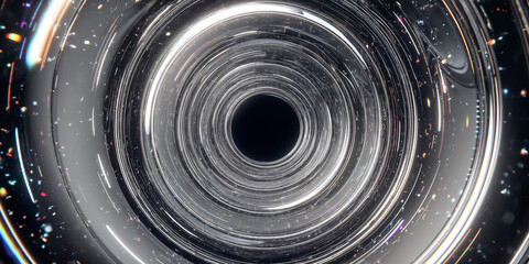 Wall Mural - black hole gravity bending spacetime warping continuum