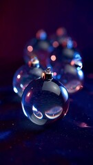 Wall Mural - Slowly rotating glittering ornaments
