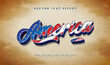© Niestart Creation - American vintage, editable vector text effect with modern concept. Suitable for american event theme.
