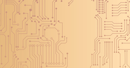 Wall Mural - circuit board texture with communication technology concept. creative vector illustration
