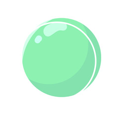 Soft Green shiny pearl illustration icon line vector 2d style