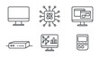 © Тимур Кунець - Digital technology icons for computer and network design projects