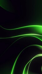 Wall Mural - futuristic green curvy abstract modern background loop
