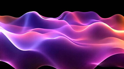 Wall Mural - Colorful Waves of Light in Dark Background