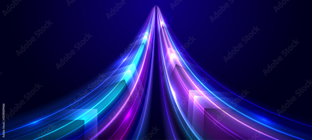 Technology Pattern Ith Cpu Modern abstract high-speed movement. Dynamic motion light and fast ...