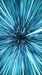 Wall Mural - hyperjump space. hyperspace jump. moving through the universe. flying among stars lightspeed tunnel.