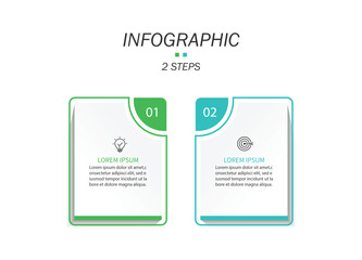 Fototapete - Business infographics. Infographics with 2 steps or options