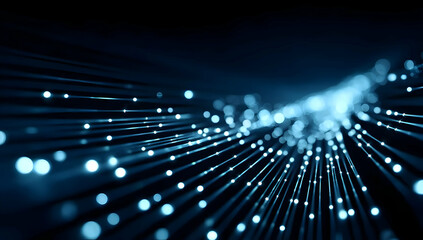 Wall Mural - a mesmerizing blue light formation in a dark setting, depicting a sense of depth and movement. perfe