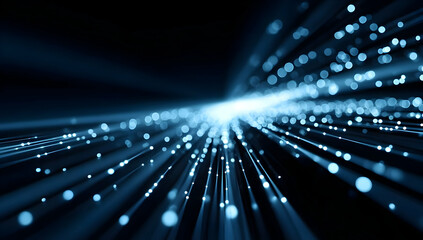 Wall Mural - abstract representation of light beams and particles, creating a dynamic visual effect. ideal for il