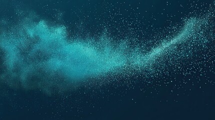 Wall Mural - Teal Green Blue Gradient Background with Glowing Noise Texture for Cover, Header or Poster.