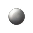 © HAFIZA - A large metallic silver button on transparent background