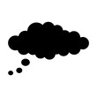 © Atique62 - A dark thought bubble with three smaller thoughts below in black
