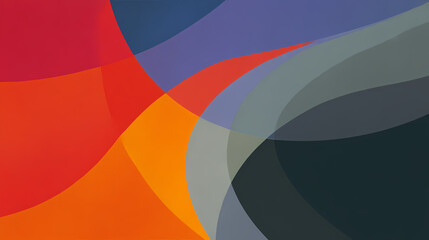 Wall Mural - Flowing waves of blue and orange abstract design with soft gradients and fluid motion. Curved Unity. Illustration