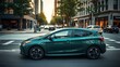 © Maks - A sleek hatchback parked in a bustling urban setting, capturing the essence of modern city life.