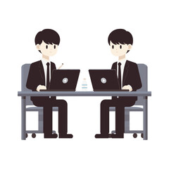 illustration design of a programmer