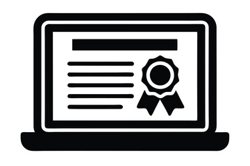 online certificate icon vector icon