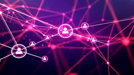 Wall Mural - Abstract Technology Background with Connection Lines