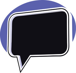 modern speech bubble graphic on a white background designed for various applications